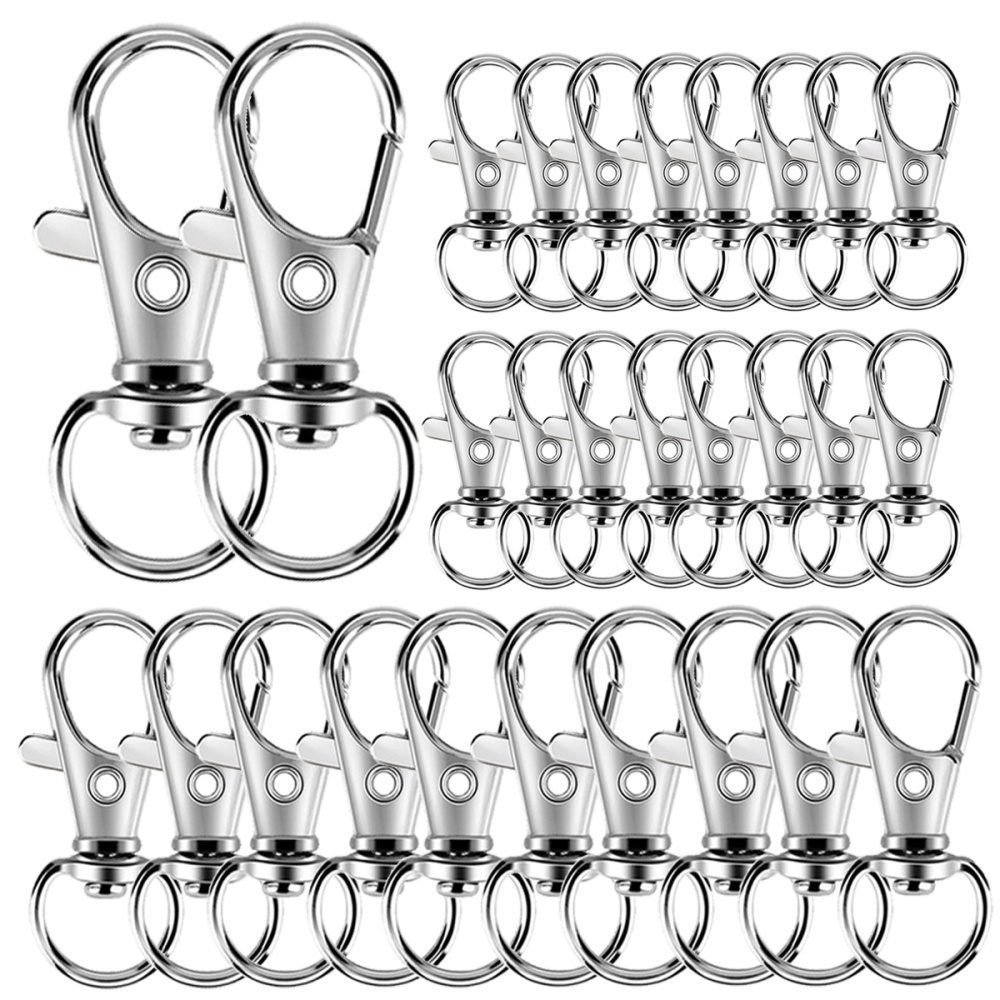 Fishing Swivel Connector - 25-200 adet Metal döner yaylı kancalar