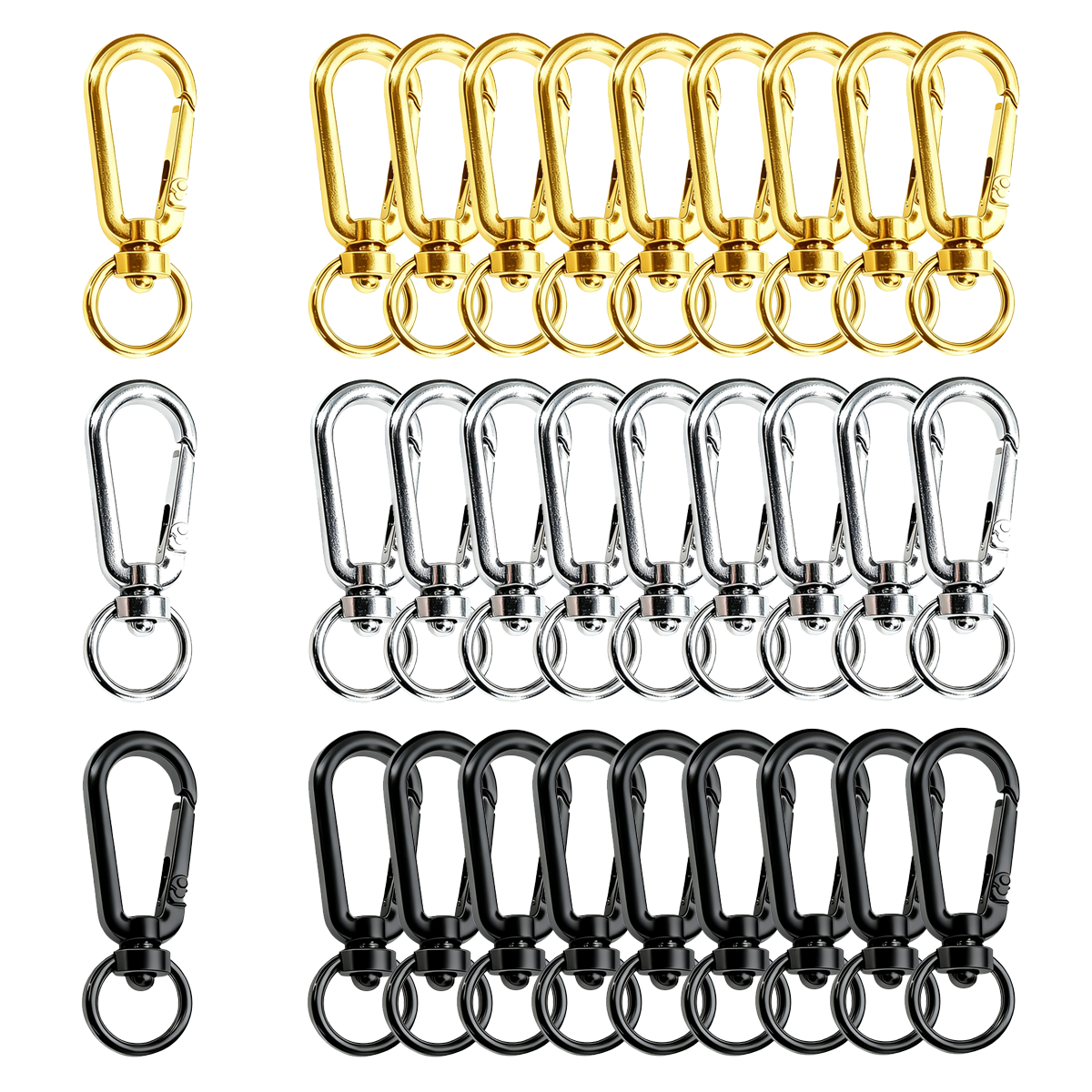 Fishing Swivel Connector - 9/18/36 adet açık döner klipsler anahtarlık