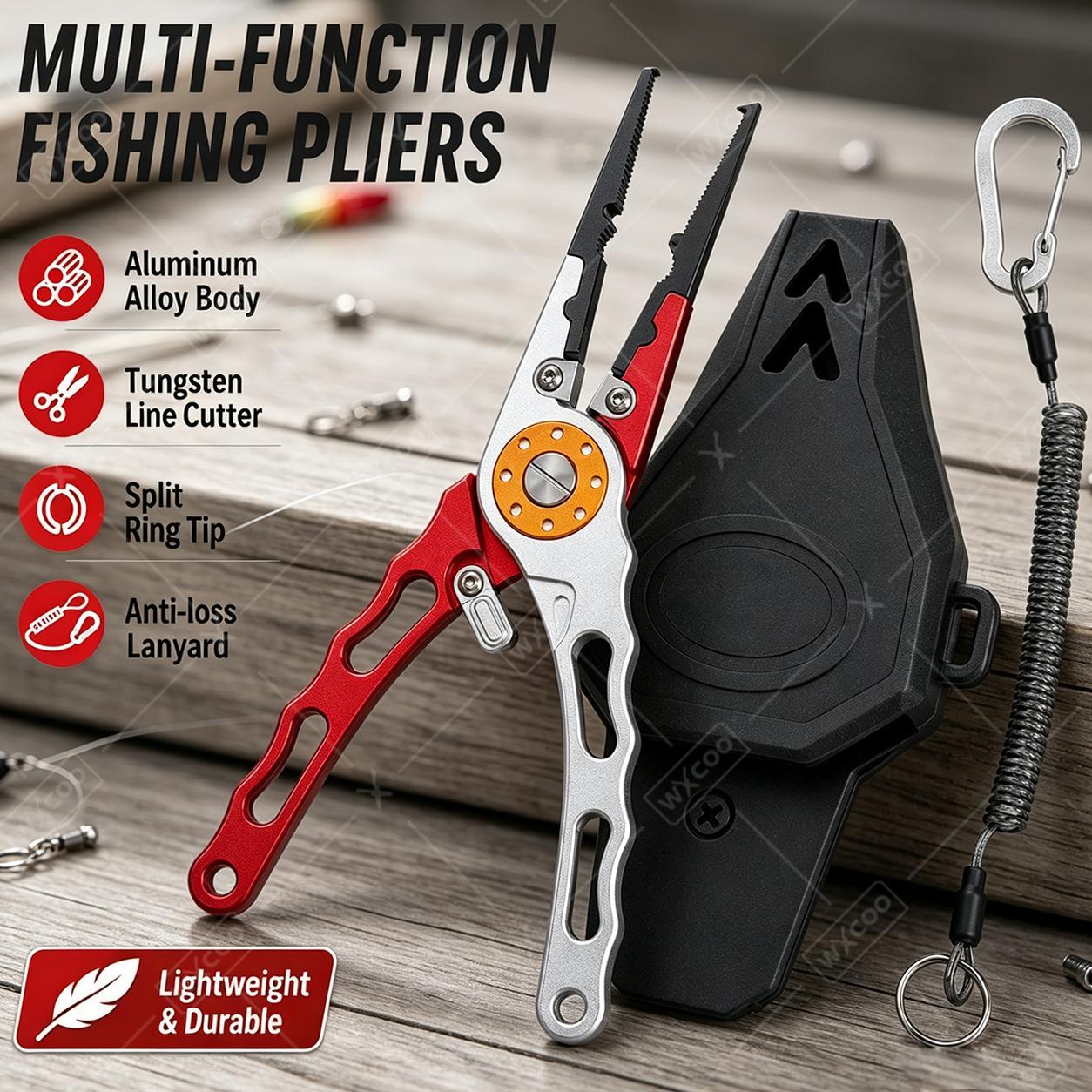 Saltwater Fishing Hook - WXCOO Ayrık Halka Pense, Kancası Çıkarma