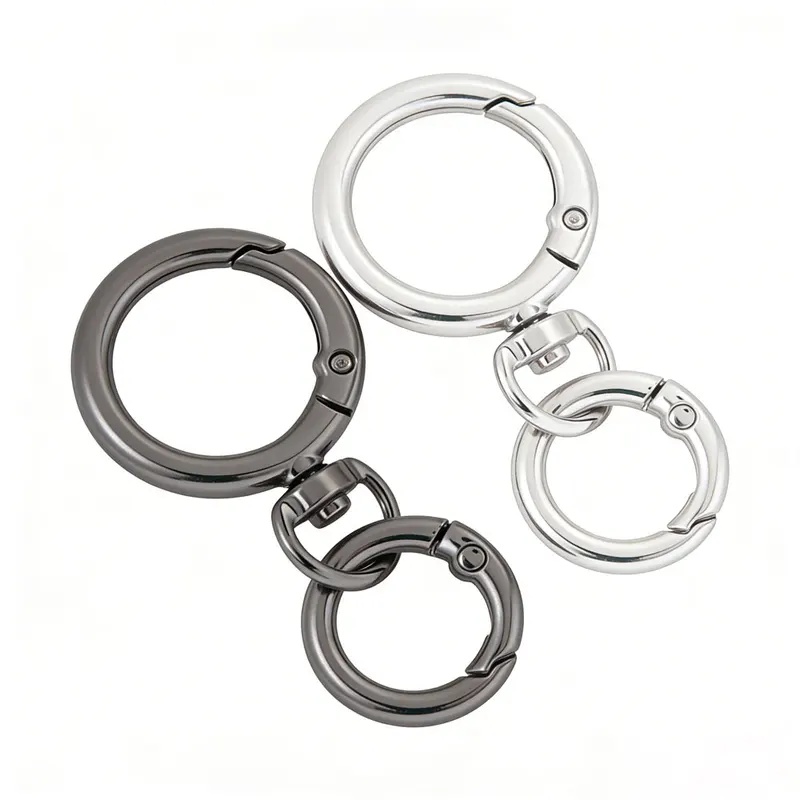 Fishing Swivel Connector - 2 takım yuvarlak yaylı karabina klipsi